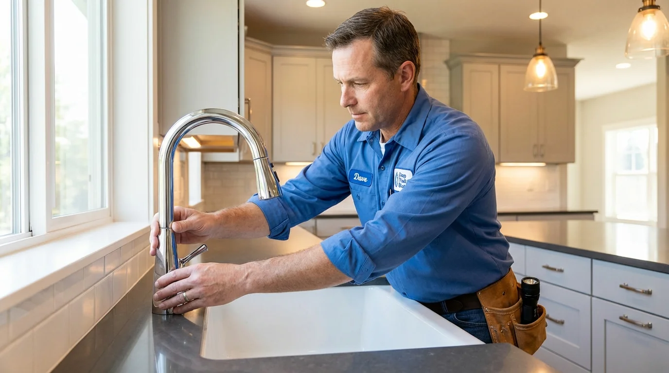Kitchen faucet installation by Johns Plumbing LLC in Adairsville